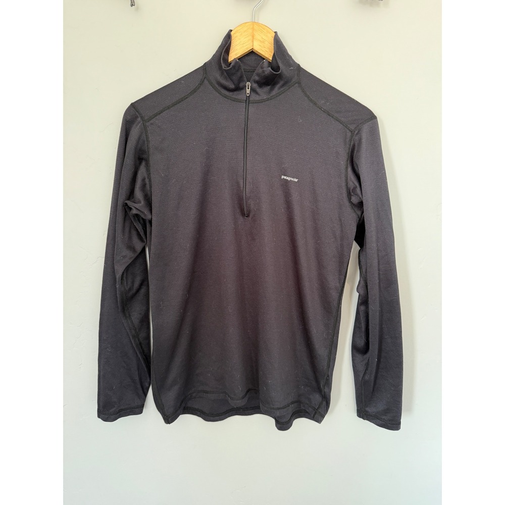 Patagonia Capilene Half Zip Pullover Long Sleeve‎ Athletic Top Layer Black S